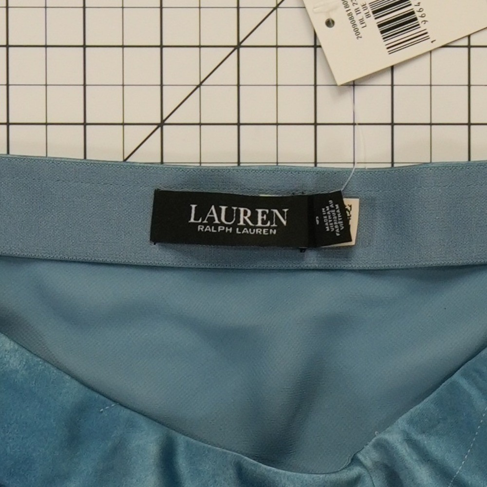 NEW Lauren Ralph Lauren Skirt Women's Size 6 Blue Tie Dye A Line Elastic $195 - Picture 3 of 7